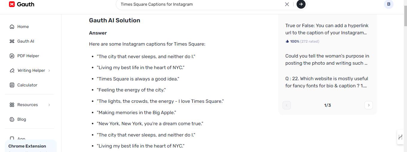 Times Square Captions for Instagram: Crafting the Perfect Post with Gauth